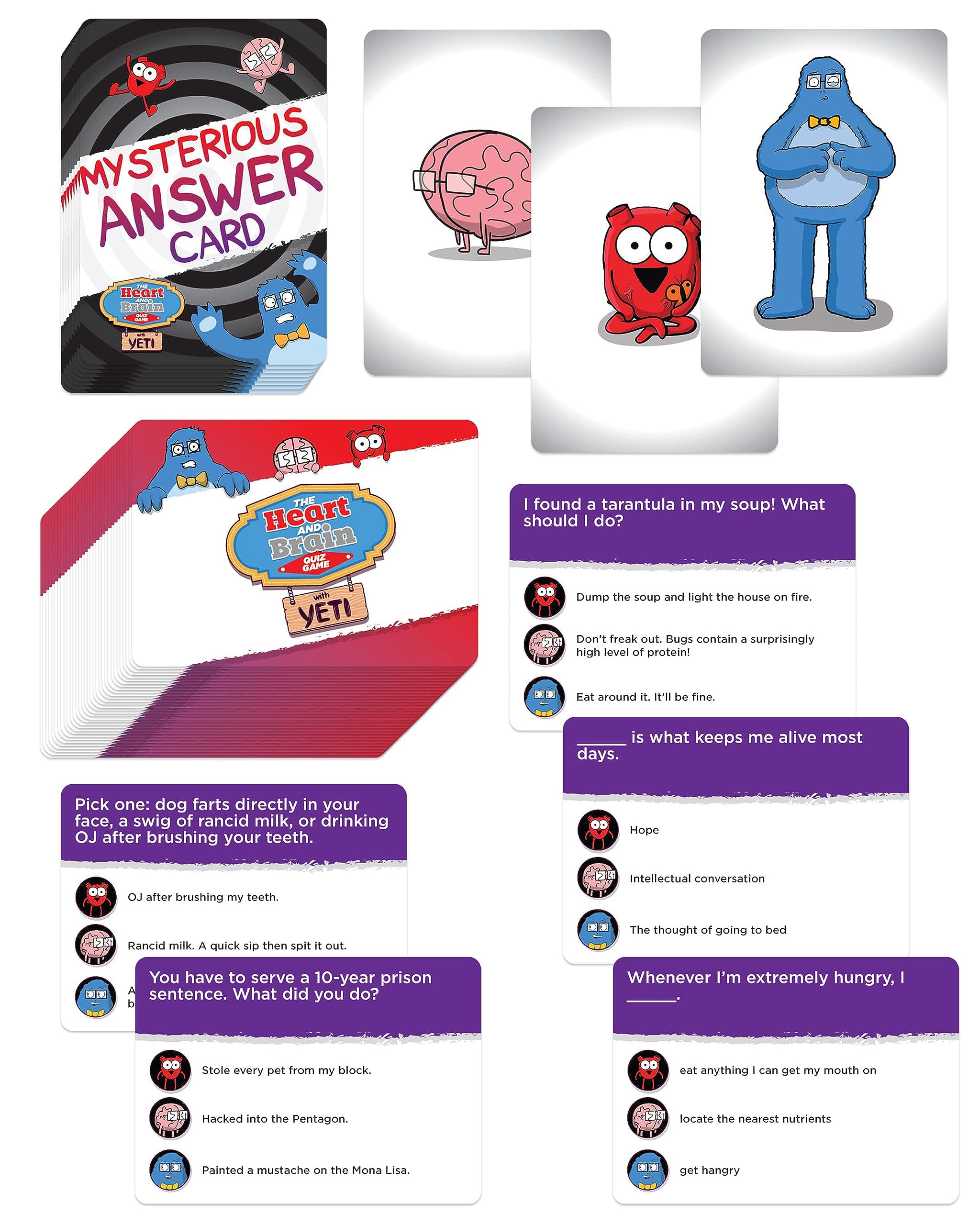 The Awkward Yeti Heart & Brain Card Game – Hilarious Family Party Game for Kids, Teens & Adults