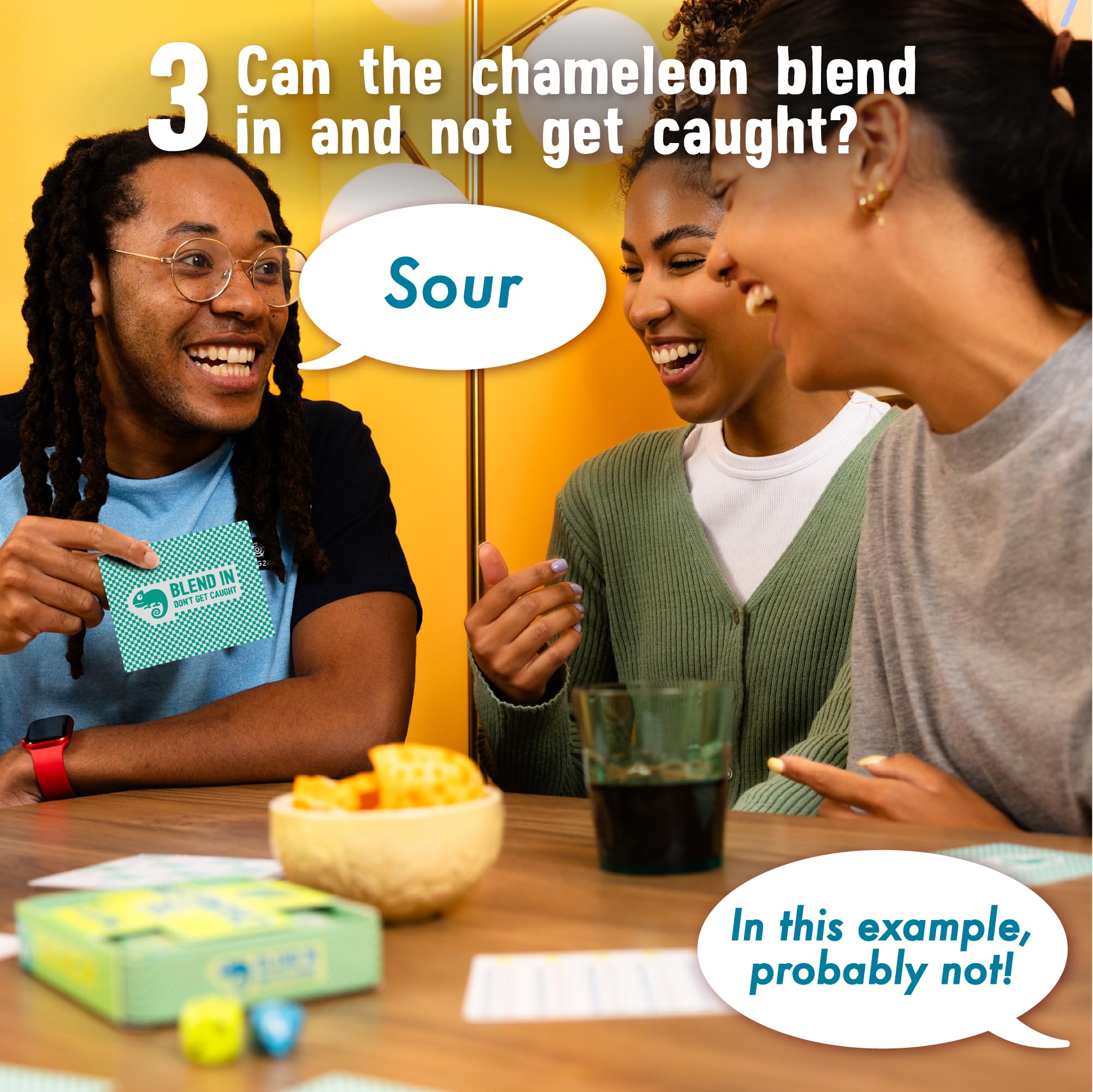 The Chameleon Travel – Award-Winning Bluffing Game in a Portable Tin with 20 New Topic Cards