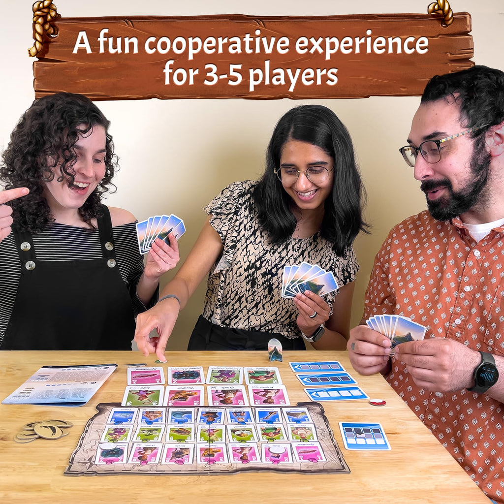 The Crew: Family Adventure - Marooned in Paradise – Cooperative Card Game for Ages 8+ (2-5 Players, 15 Min)