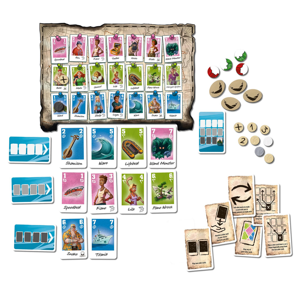 The Crew: Family Adventure - Marooned in Paradise – Cooperative Card Game for Ages 8+ (2-5 Players, 15 Min)