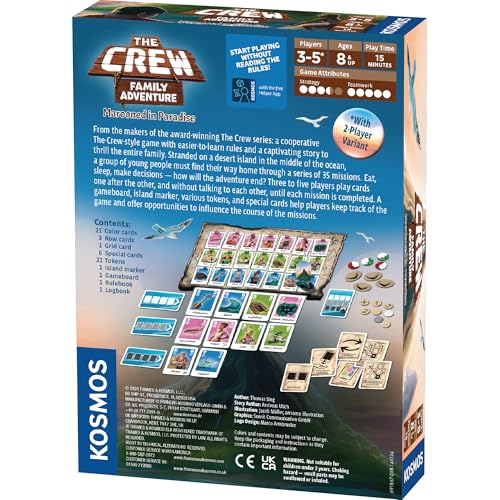 The Crew: Family Adventure - Marooned in Paradise – Cooperative Card Game for Ages 8+ (2-5 Players, 15 Min)