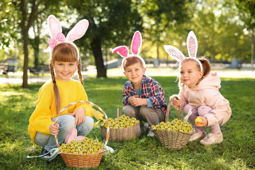 The Dreidel Company 12-Pack Shimmering Metallic Gold Easter Eggs – 2.38 Inch Hinged Plastic Eggs