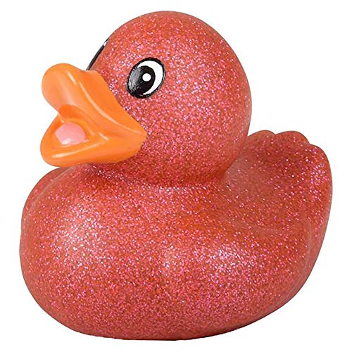 The Dreidel Company 20-Pack Glitter Rubber Ducks - 2 Inch Vinyl Duckies for Bath, Party Favors, Pool Toys