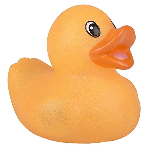 The Dreidel Company 20-Pack Glitter Rubber Ducks - 2 Inch Vinyl Duckies for Bath, Party Favors, Pool Toys