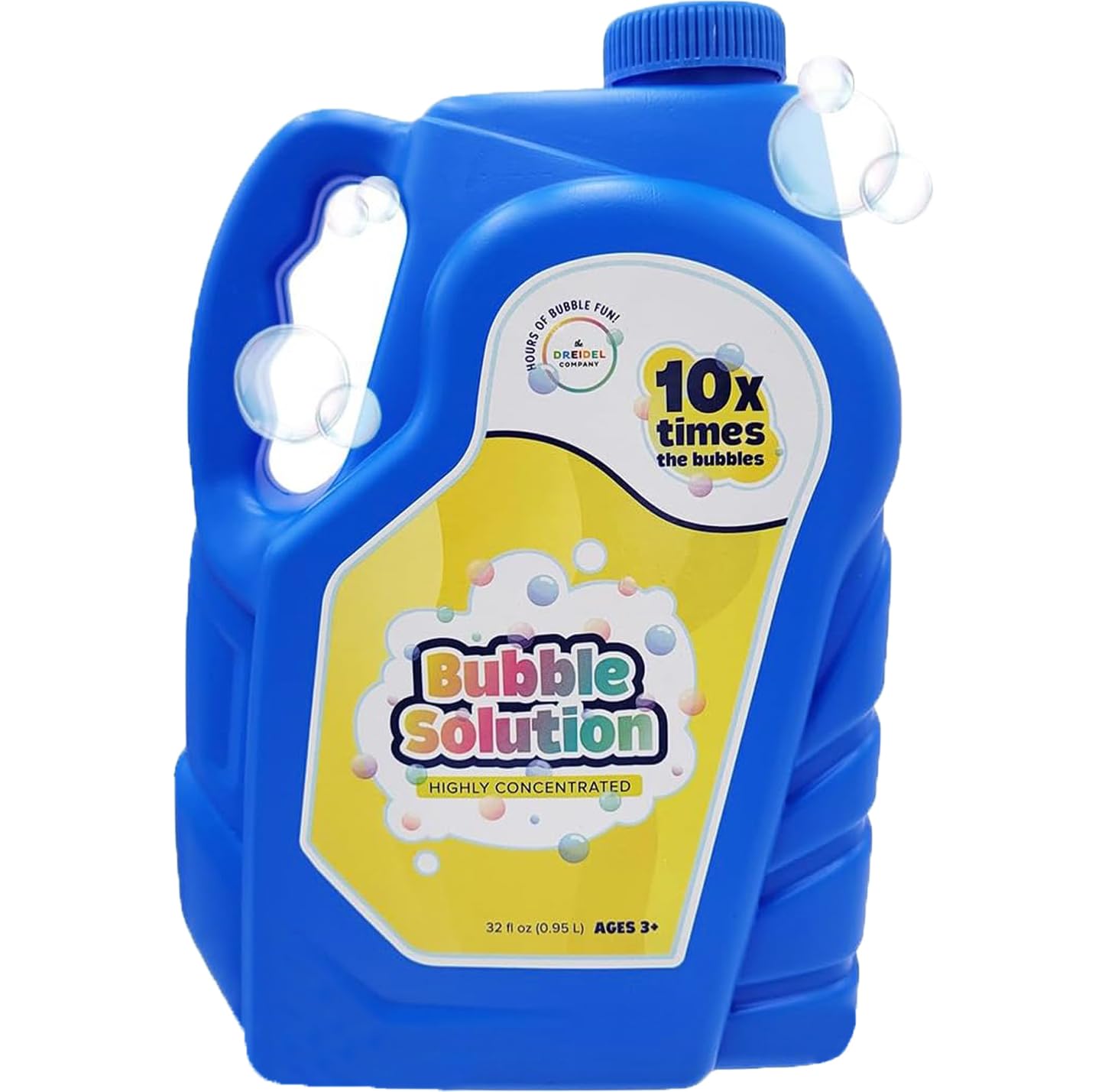 The Dreidel Company 32 oz Concentrated Bubble Solution – Non-Toxic Refill Makes 2.5 Gallons for Machines, Wands, Guns