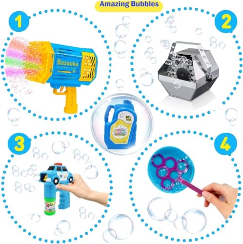 The Dreidel Company 32 oz Concentrated Bubble Solution – Non-Toxic Refill Makes 2.5 Gallons for Machines, Wands, Guns
