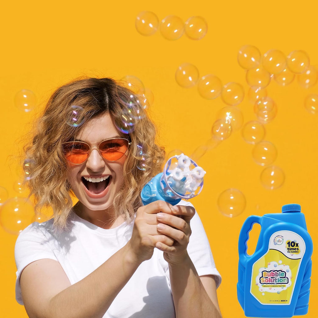 The Dreidel Company 32 oz Concentrated Bubble Solution – Non-Toxic Refill Makes 2.5 Gallons for Machines, Wands, Guns