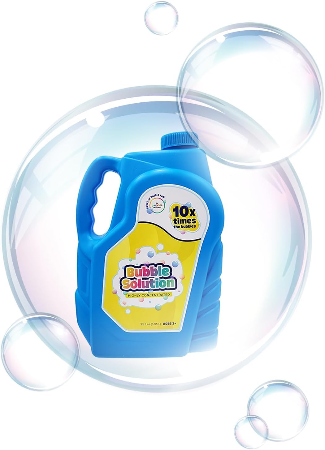 The Dreidel Company 32 oz Concentrated Bubble Solution – Non-Toxic Refill Makes 2.5 Gallons for Machines, Wands, Guns