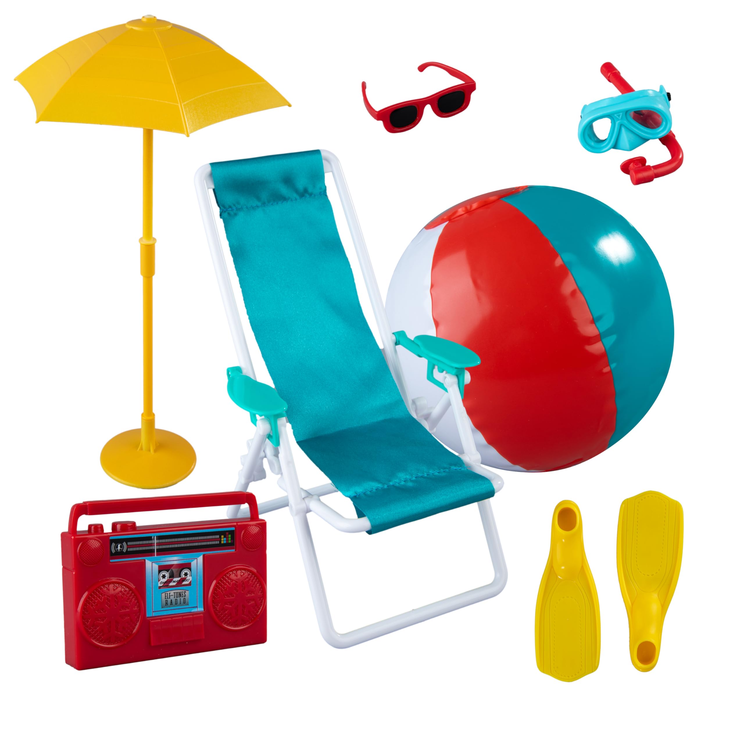 The Elf on the Shelf Beach Vacation Set – 8-Piece Beach Accessories for Scout Elf (Ages 3+)