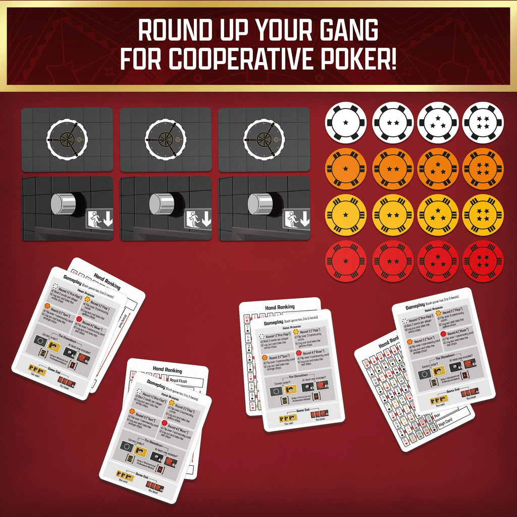 The Gang: Cooperative Poker Card Game – Heist Team Game for Family Game Night