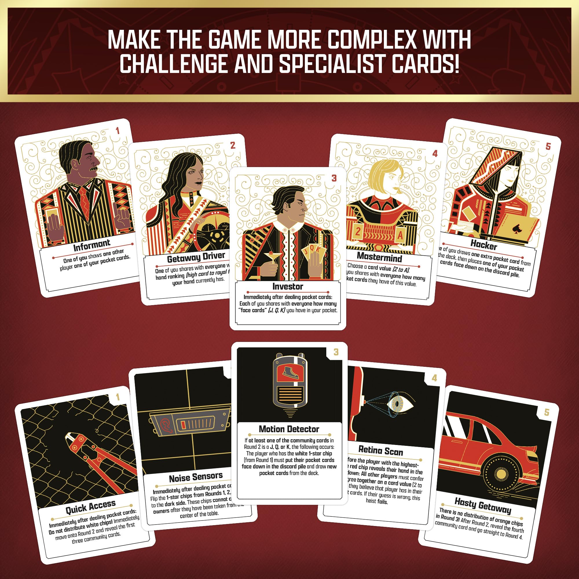 The Gang: Cooperative Poker Card Game – Heist Team Game for Family Game Night