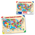 The Learning Journey Lift & Learn USA Map Puzzle – 40 Pieces, Raised Pieces for Easy Grasping, Ages 3+