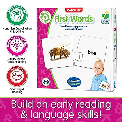 The Learning Journey Match It! - First Words: 30 Self-Correcting Picture Puzzles for Toddlers Ages 3+