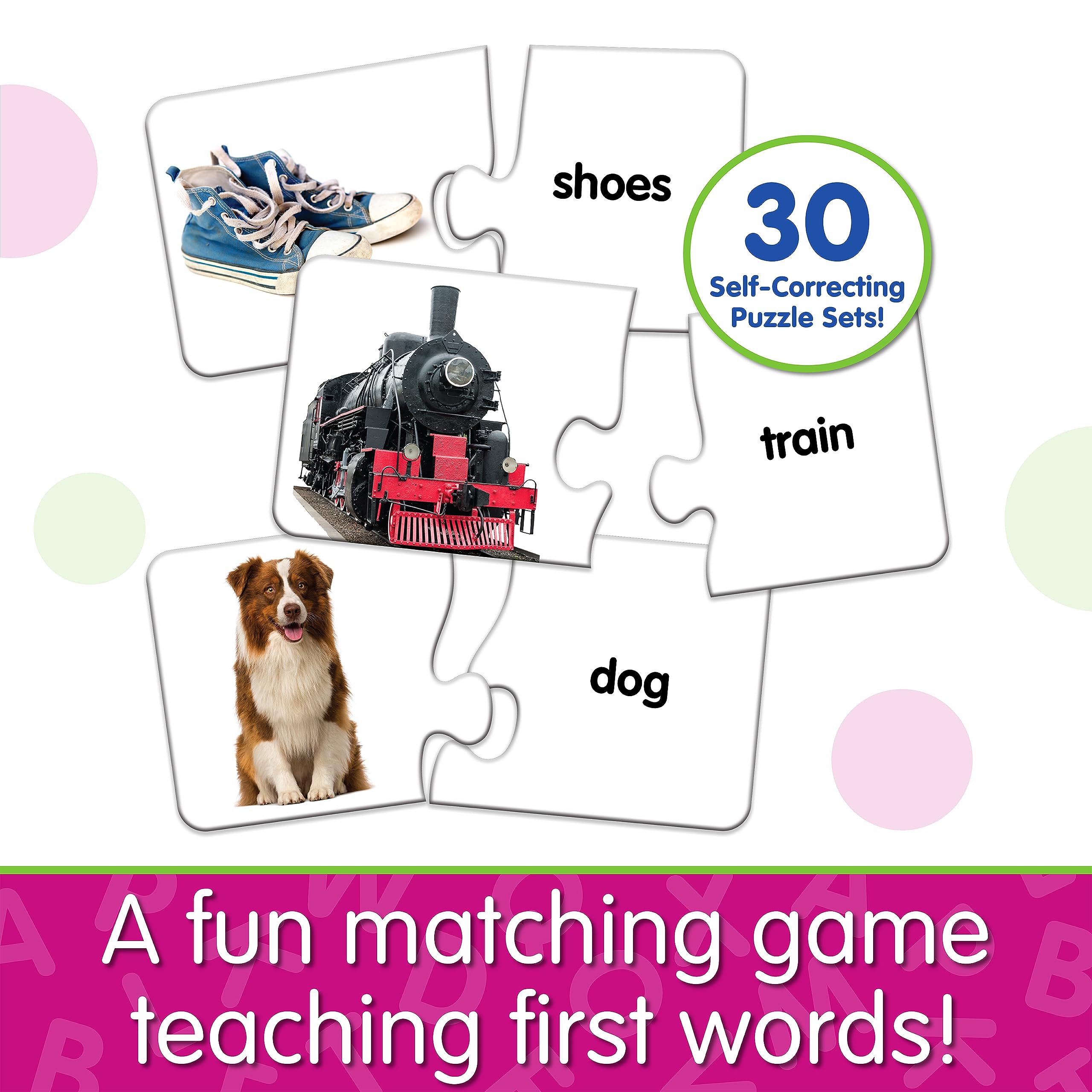 The Learning Journey Match It! - First Words: 30 Self-Correcting Picture Puzzles for Toddlers Ages 3+