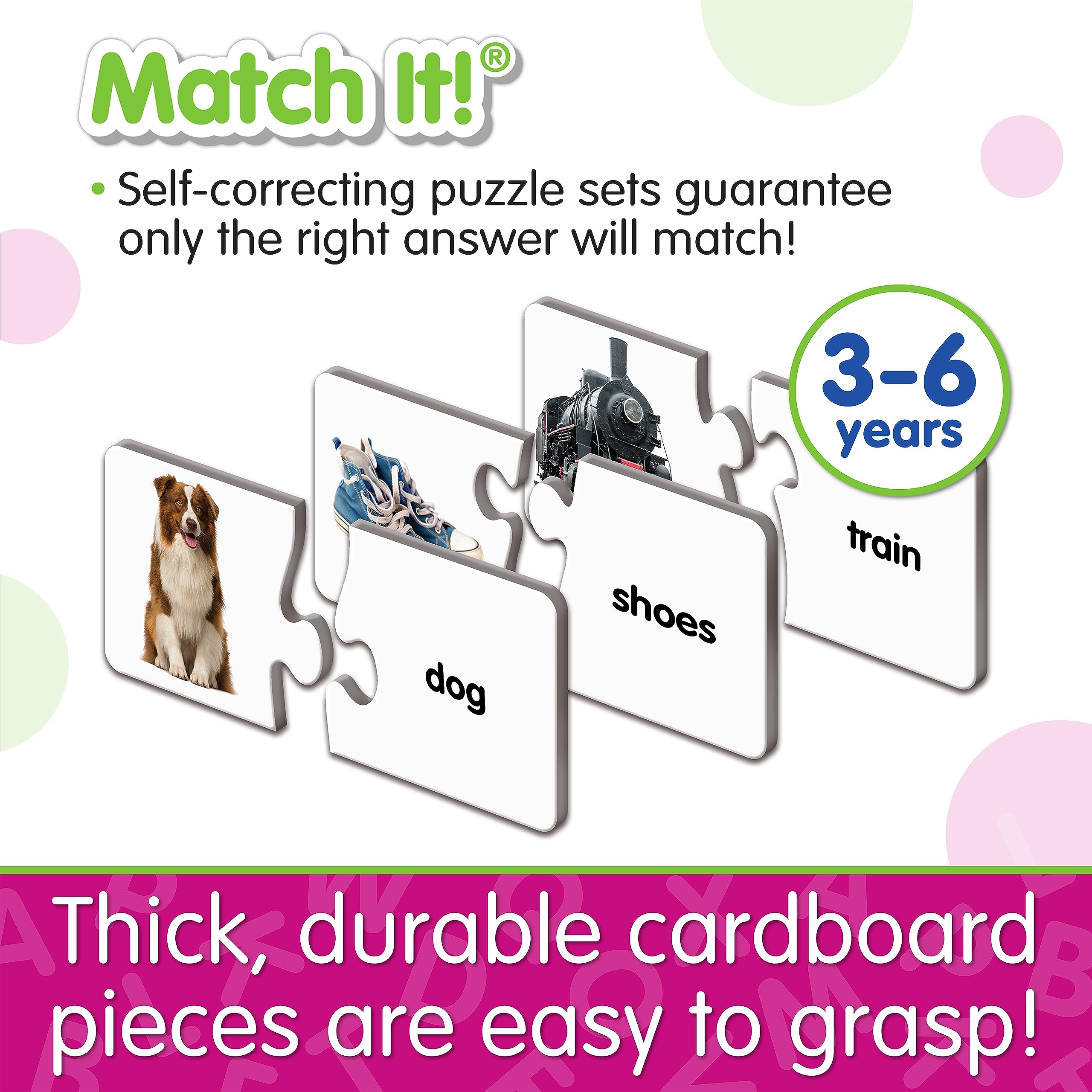The Learning Journey Match It! - First Words: 30 Self-Correcting Picture Puzzles for Toddlers Ages 3+