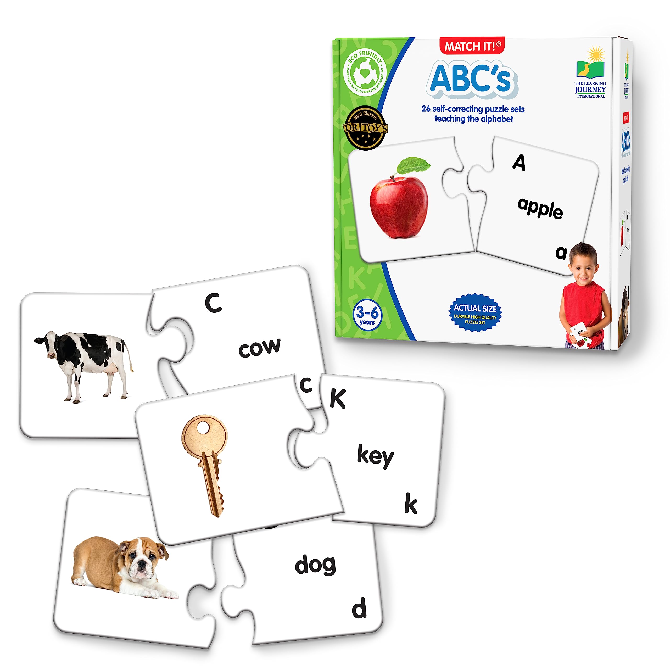 The Learning Journey Match It! ABCs - Self-Correcting Alphabet Puzzle for Ages 3+