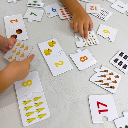 The Learning Journey Match It! Counting Puzzle - 30 Self-Correcting Number Pairs for Preschool Math Skills