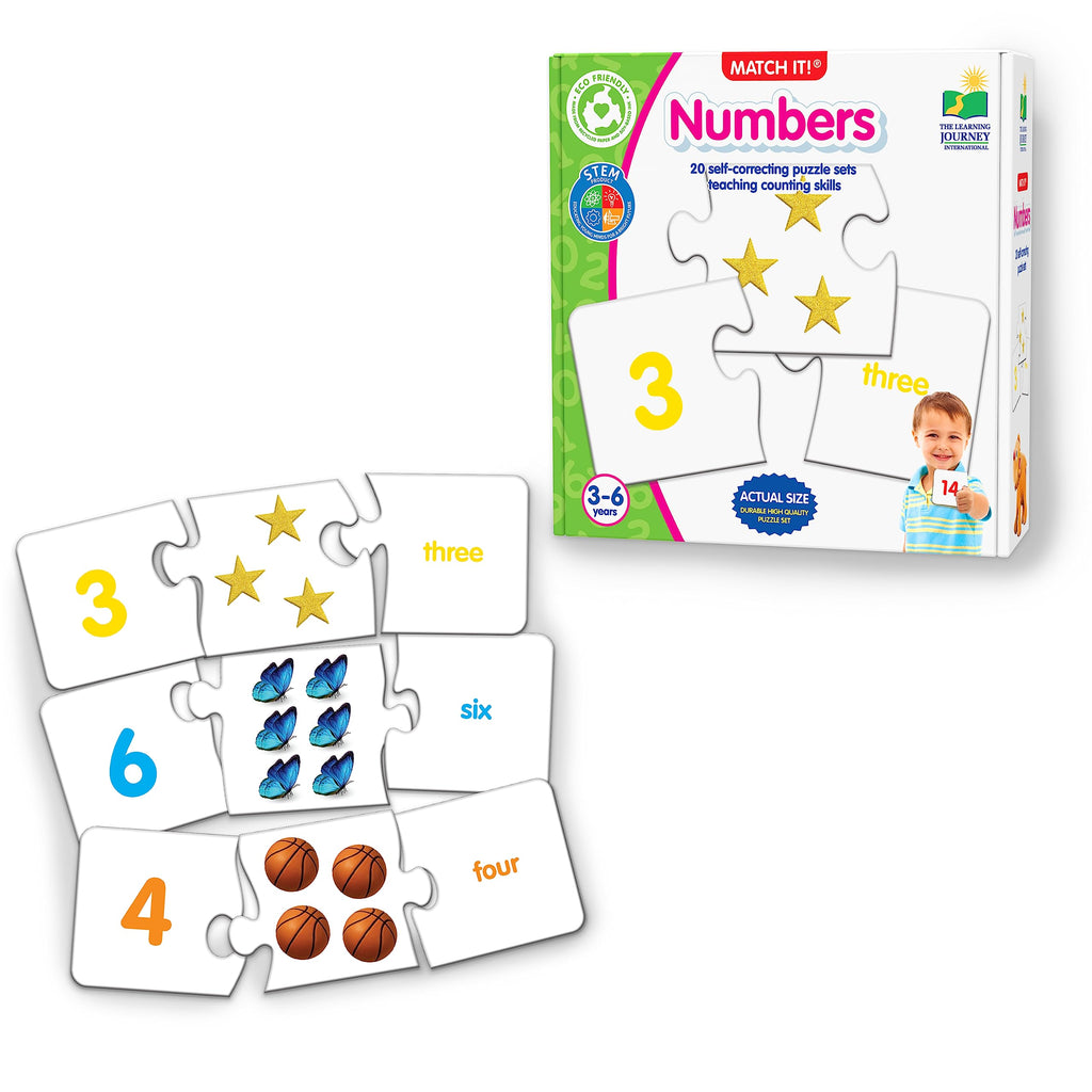 The Learning Journey Match It! Numbers - 20 Self-Correcting Number Puzzles for Ages 3+
