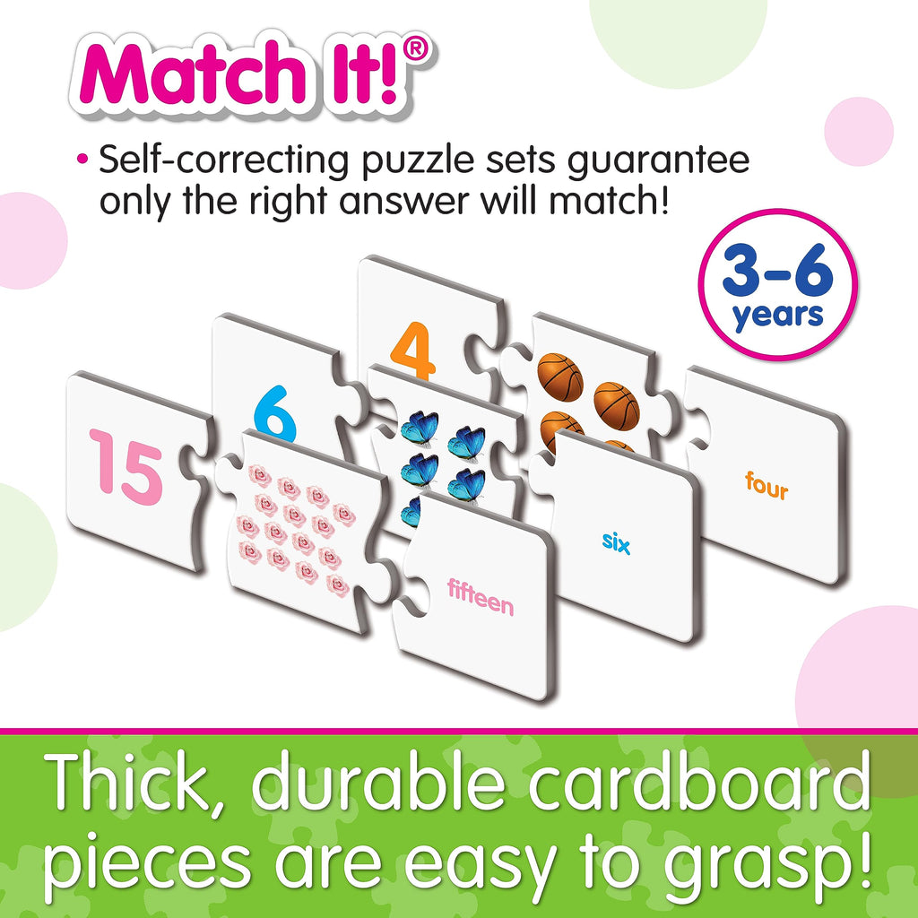 The Learning Journey Match It! Numbers - 20 Self-Correcting Number Puzzles for Ages 3+