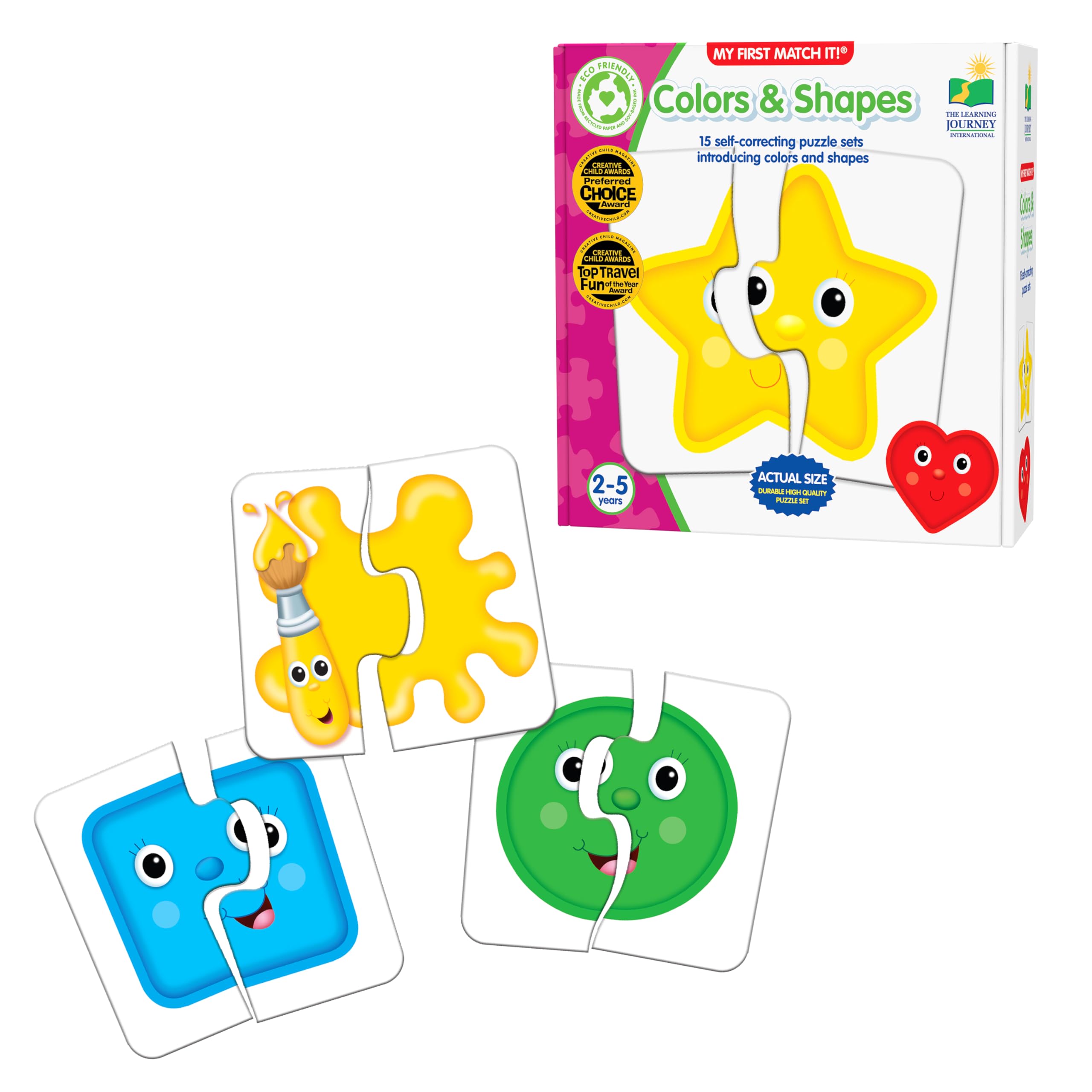 The Learning Journey My First Match It Colors and Shapes 15 Self-Correcting Puzzles for Toddlers
