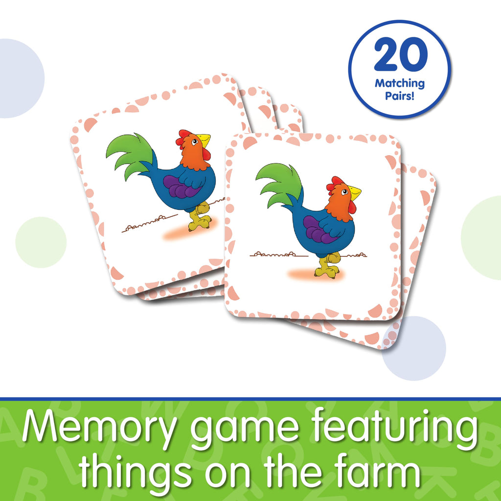 The Learning Journey My First Memory Game Farm Memory – 20-Card Matching Game for Toddlers Ages 2+, Award Winner