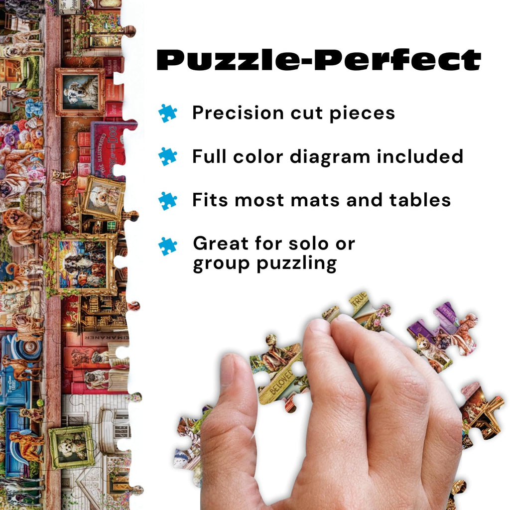 The Library of Dogs 1000 Piece Puzzle – Buffalo Games, Aimee Stewart