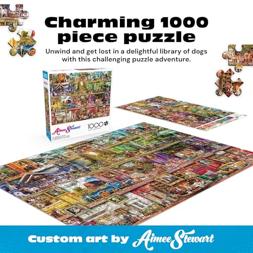 The Library of Dogs 1000 Piece Puzzle – Buffalo Games, Aimee Stewart