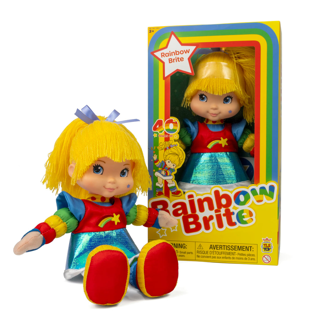The Loyal Subjects Rainbow Brite 12-Inch Doll – Soft Plush Body, Roto Head, Yarn Hair, Includes 7 Stickers (Ages 3+)