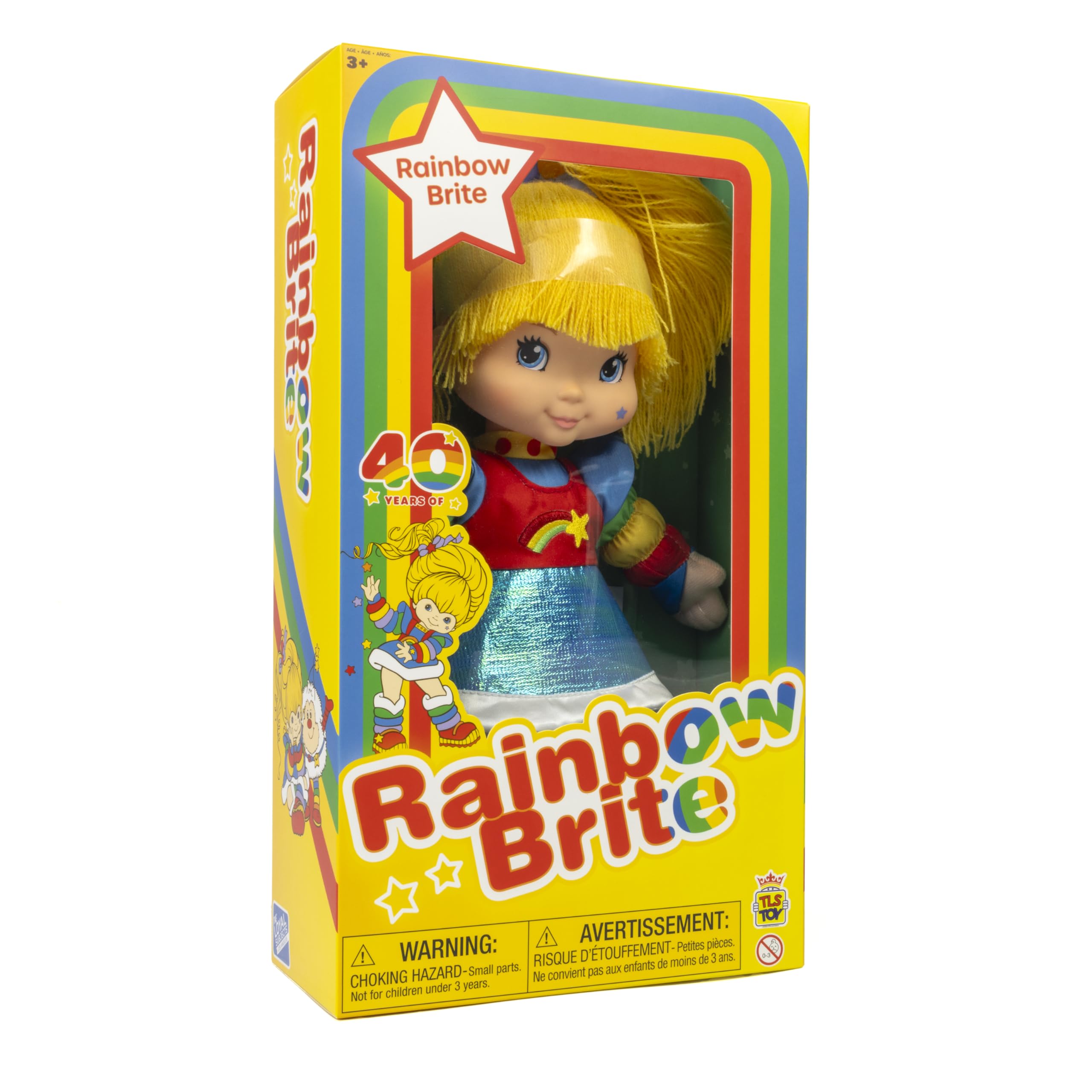 The Loyal Subjects Rainbow Brite 12-Inch Doll – Soft Plush Body, Roto Head, Yarn Hair, Includes 7 Stickers (Ages 3+)