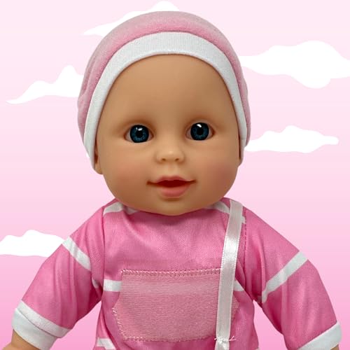 The New York Doll Collection 11 Inch Soft Body Baby Doll with Pacifier – Caucasian, Gift Box