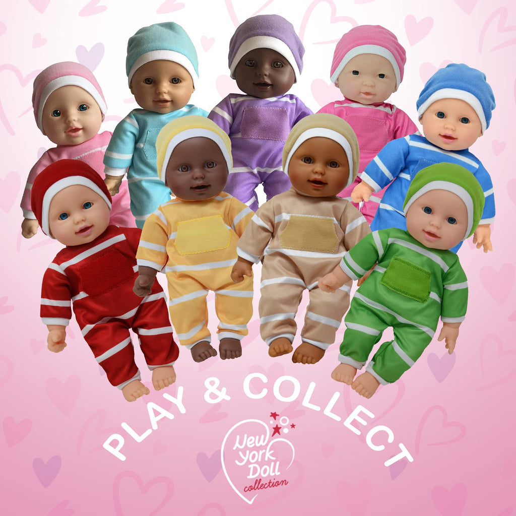 The New York Doll Collection 11 Inch Soft Body Baby Doll with Pacifier – Caucasian, Gift Box
