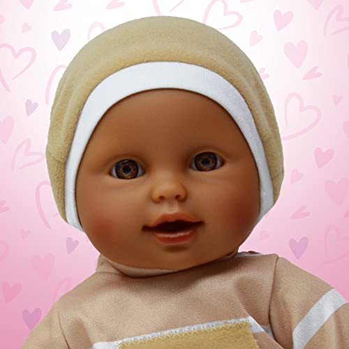 The New York Doll Collection 11" Soft Body Baby Doll with Pacifier - Beige Hispanic