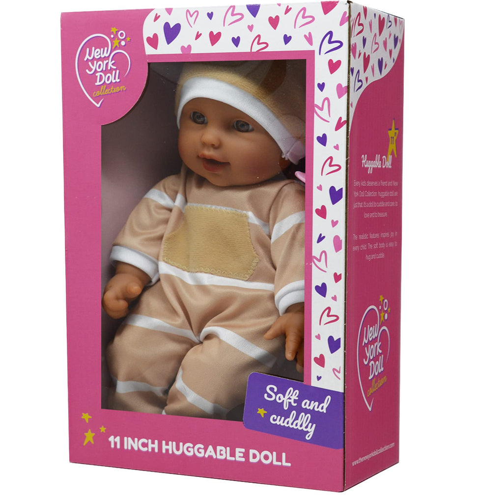 The New York Doll Collection 11" Soft Body Baby Doll with Pacifier - Beige Hispanic