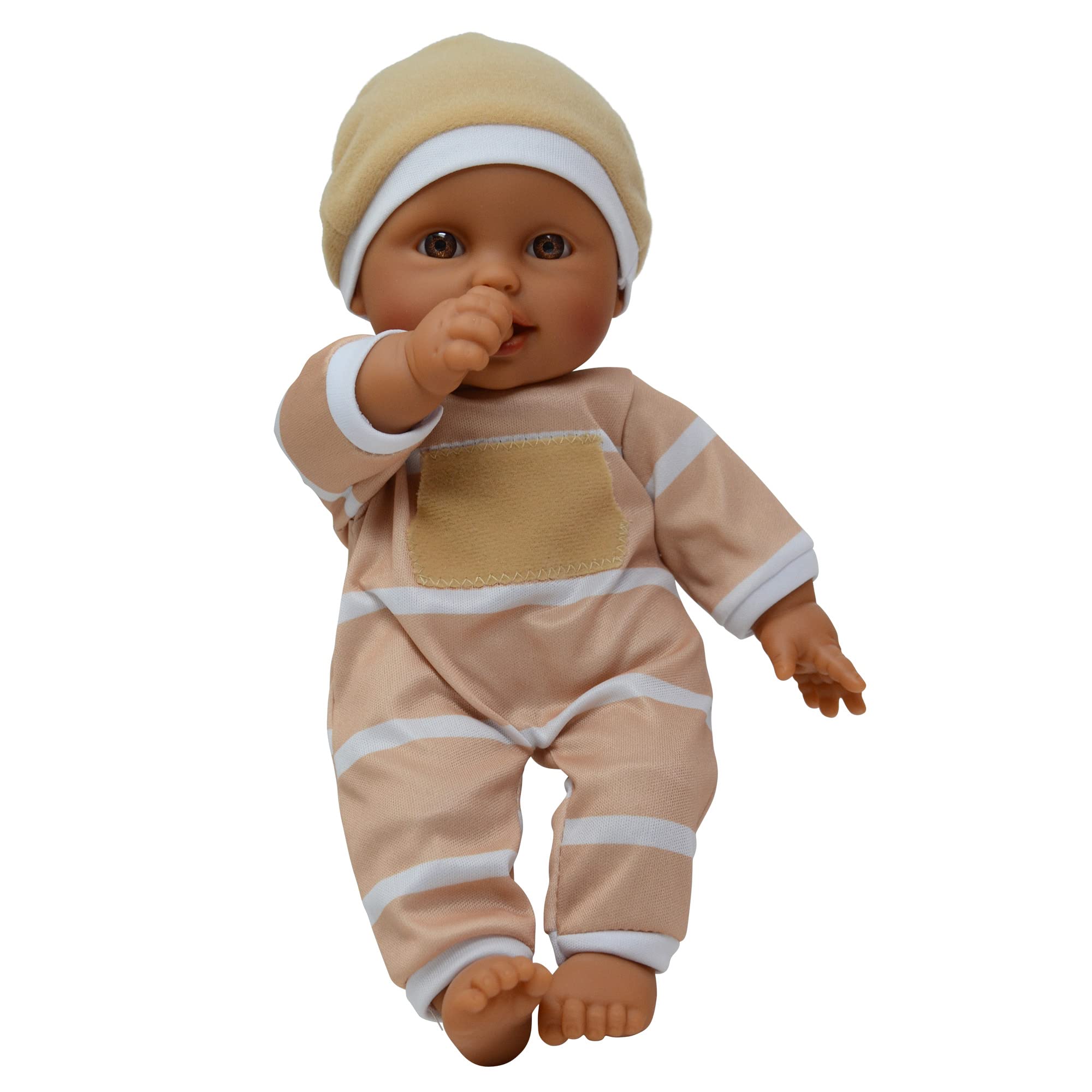 The New York Doll Collection 11" Soft Body Baby Doll with Pacifier - Beige Hispanic
