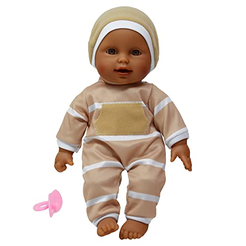 The New York Doll Collection 11" Soft Body Baby Doll with Pacifier - Beige Hispanic