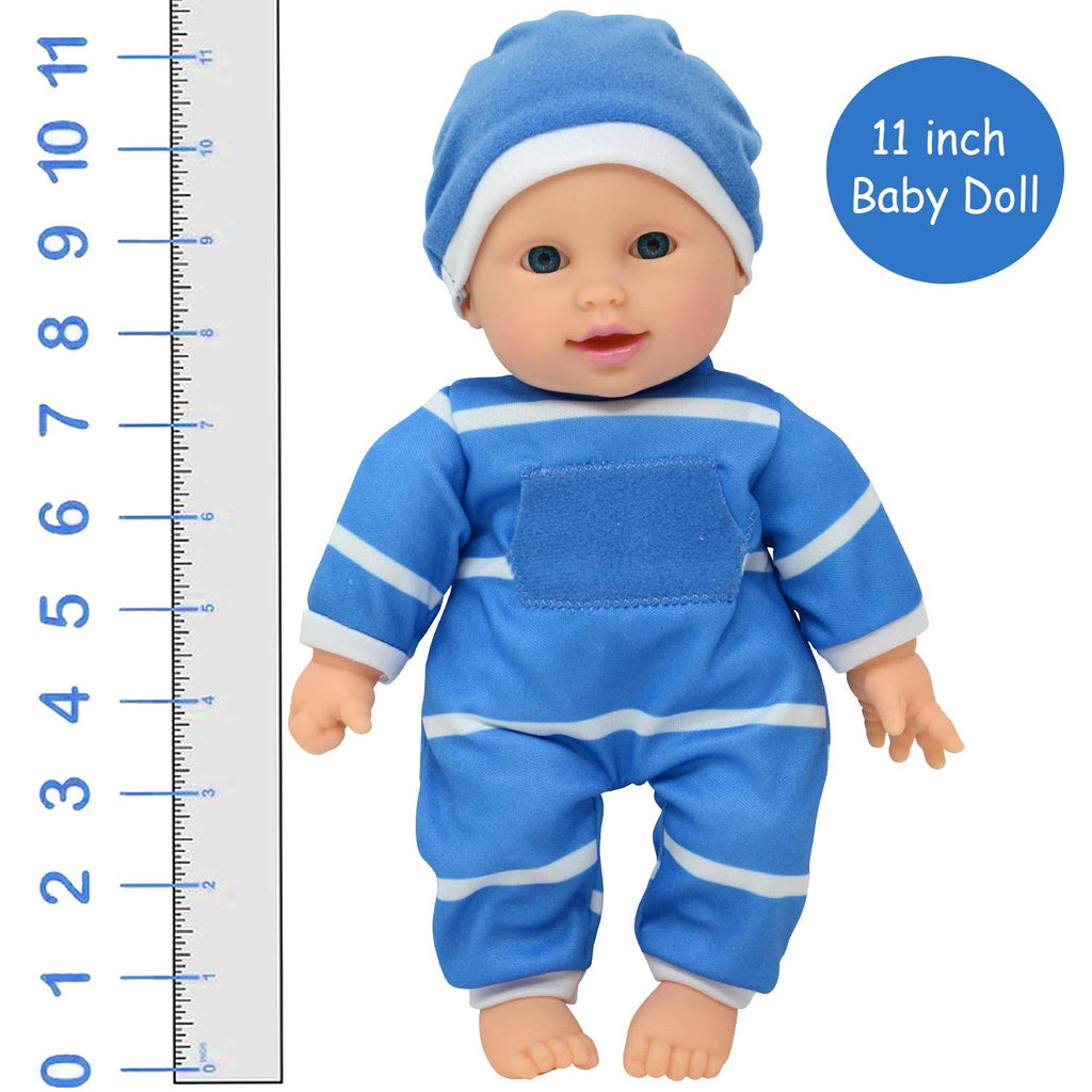 The New York Doll Collection 11" Soft Body Baby Doll with Pacifier - Gift Box Edition