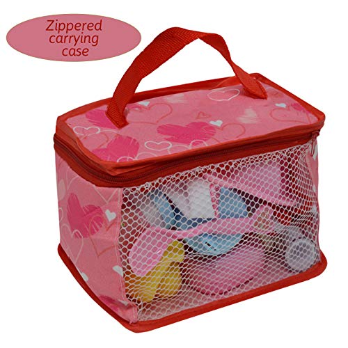 The New York Doll Collection Baby Doll Feeding & Caring Accessory Set with Zippered Carrying Case