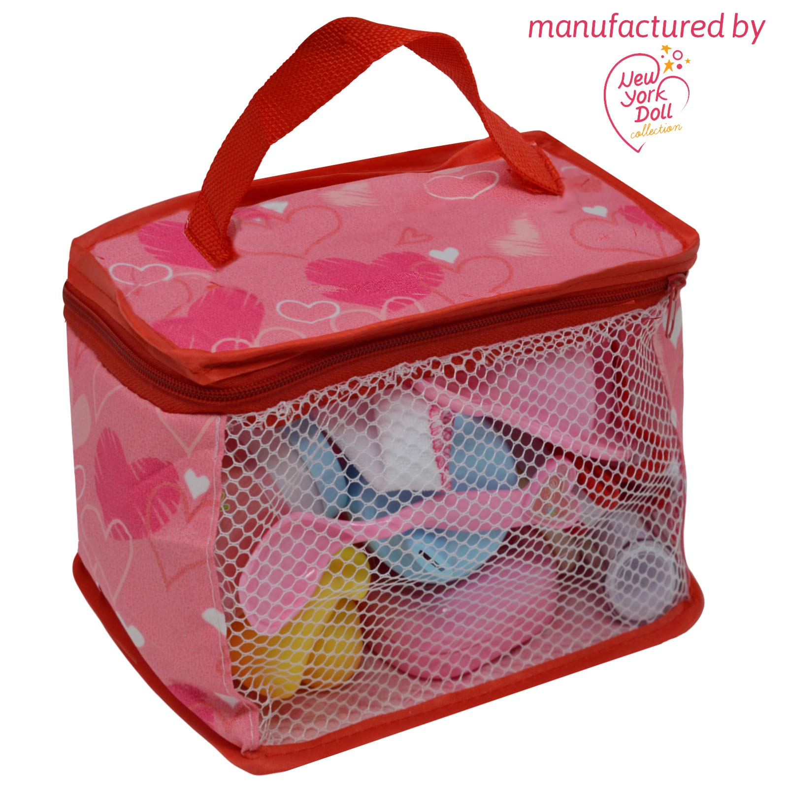 The New York Doll Collection Baby Doll Feeding & Caring Accessory Set with Zippered Carrying Case