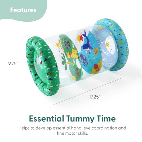 The Peanutshell Inflatable Tummy Time Roller – Soft, Water-Friendly Crawling Toy for Babies 6-12 Months