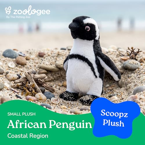 The Petting Zoo African Blackfoot Penguin Plushie – 8-Inch Soft Stuffed Animal Toy Made from Recycled Water Bottles