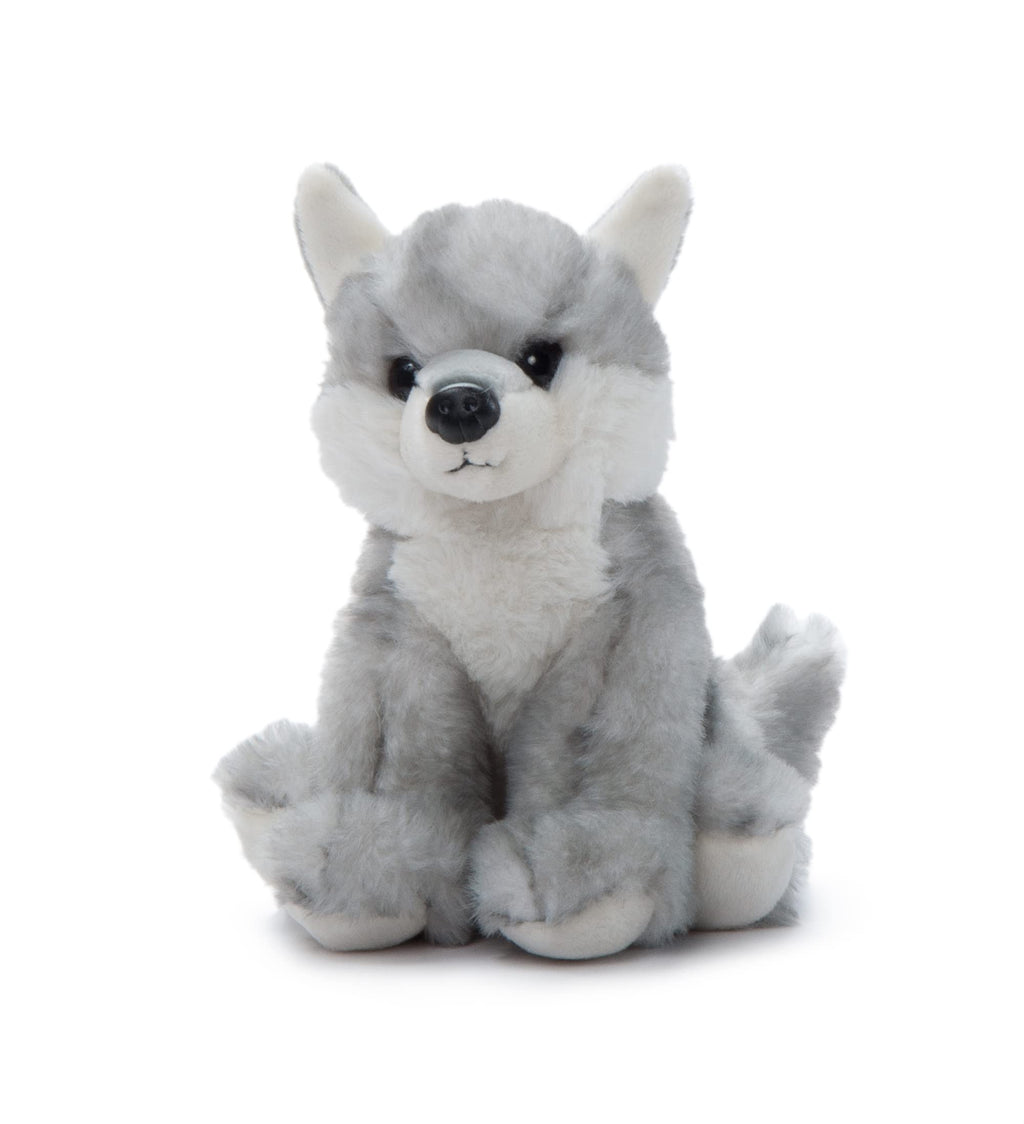 The Petting Zoo Grey Wolf Plush Toy – 6-Inch Recycled Stuffed Animal for Kids