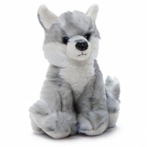 The Petting Zoo Grey Wolf Plush Toy – 6-Inch Recycled Stuffed Animal for Kids