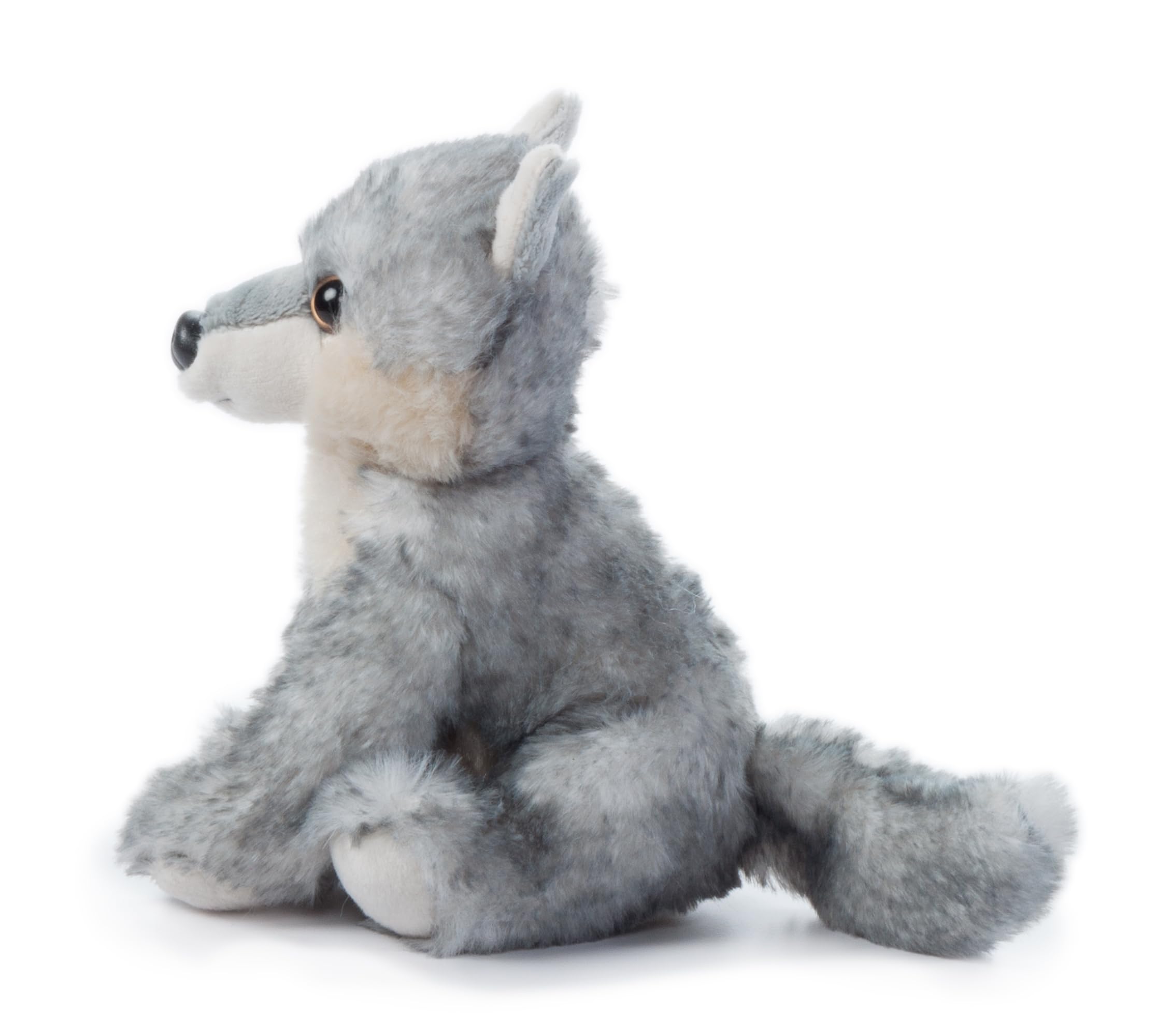 The Petting Zoo Grey Wolf Plush Toy – 6-Inch Recycled Stuffed Animal for Kids