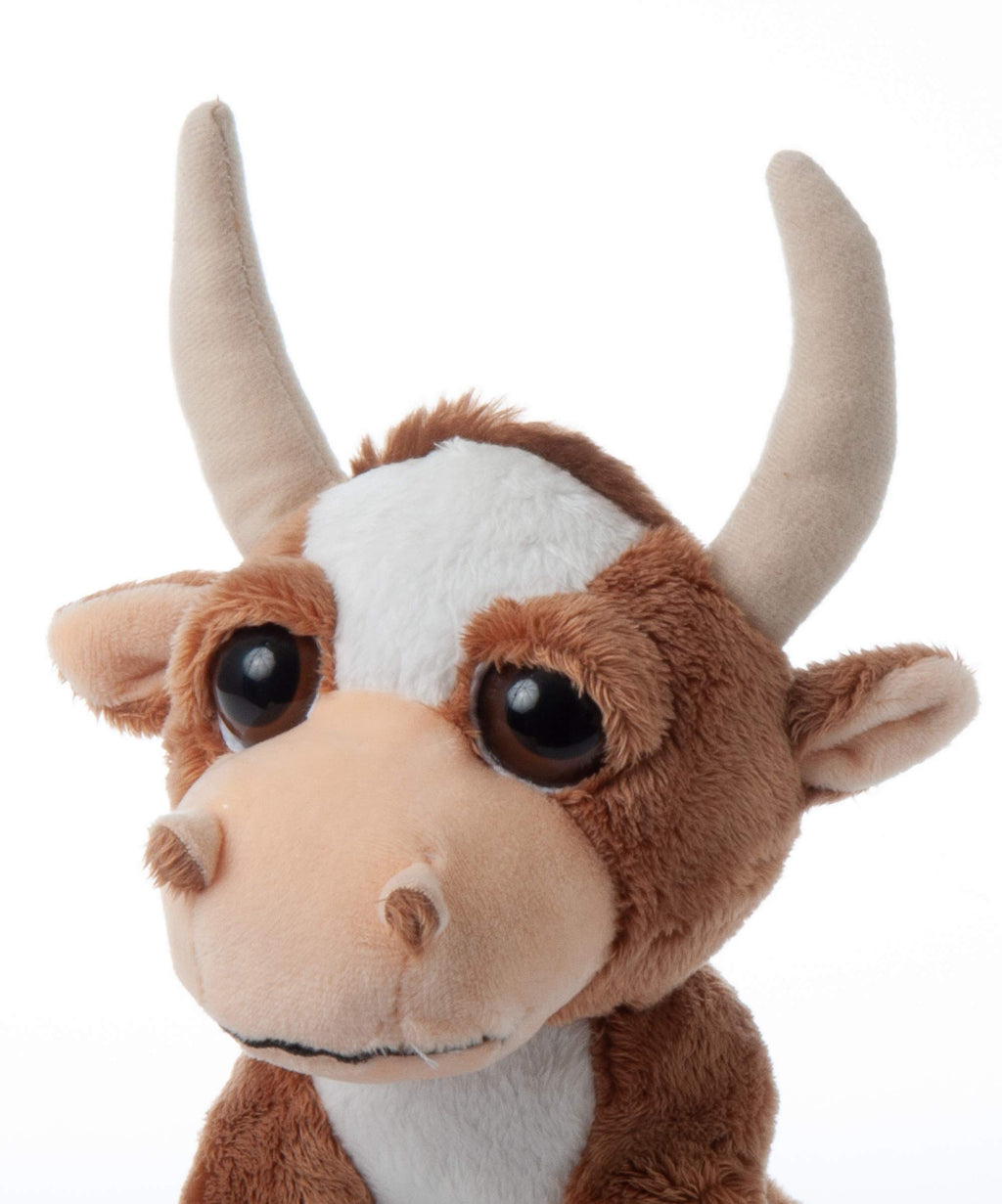 The Petting Zoo Longhorn Cow Plush: Soft 7-Inch Stuffed Animal for Kids