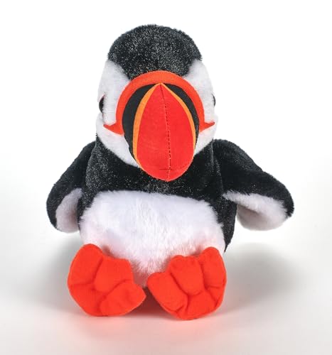 The Petting Zoo Puffin Plush Toy – 6-Inch Stuffed Animal with Outstretched Wings and Orange Feet
