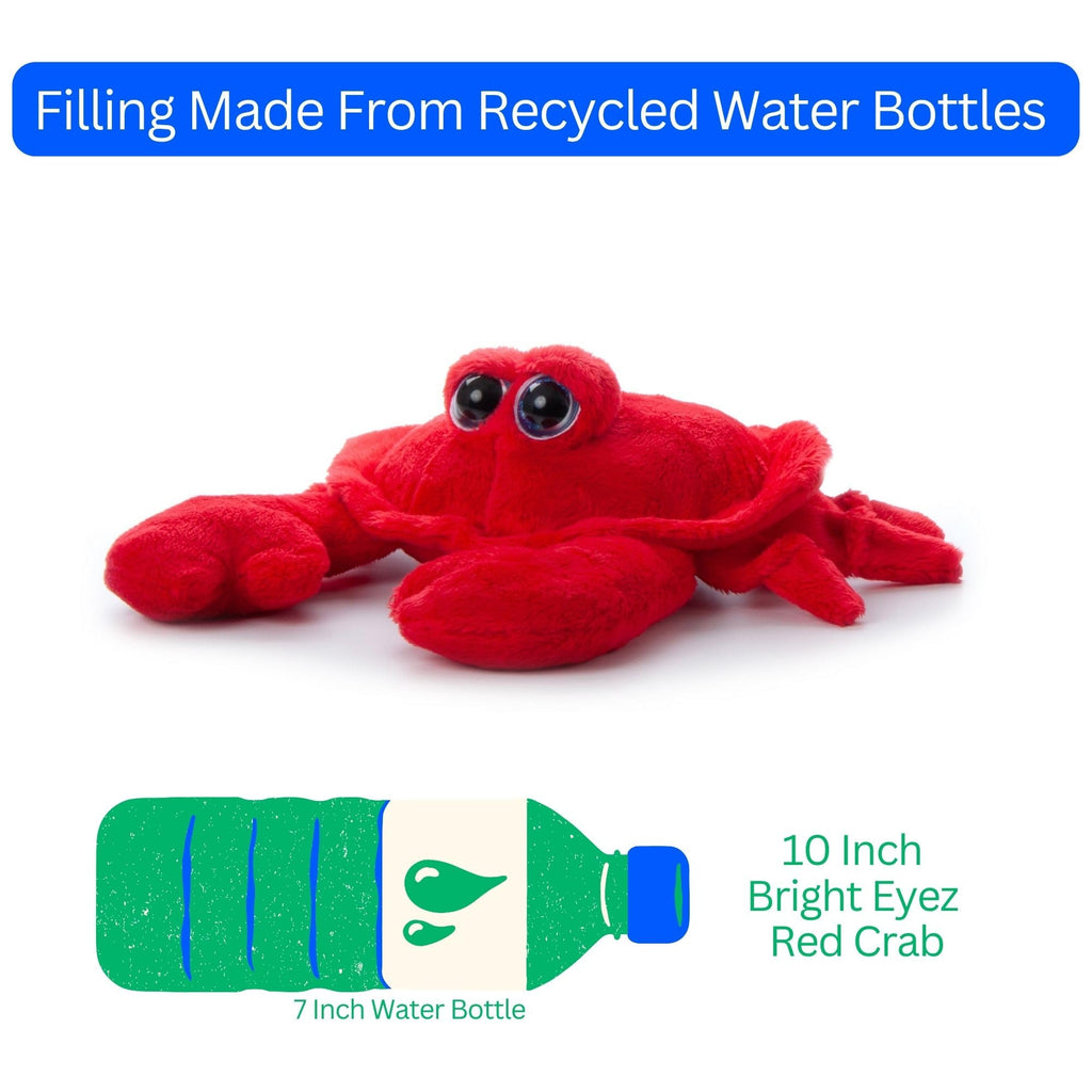 The Petting Zoo Red Crab Stuffed Animal – 9-Inch Plush Toy for Imaginative Play