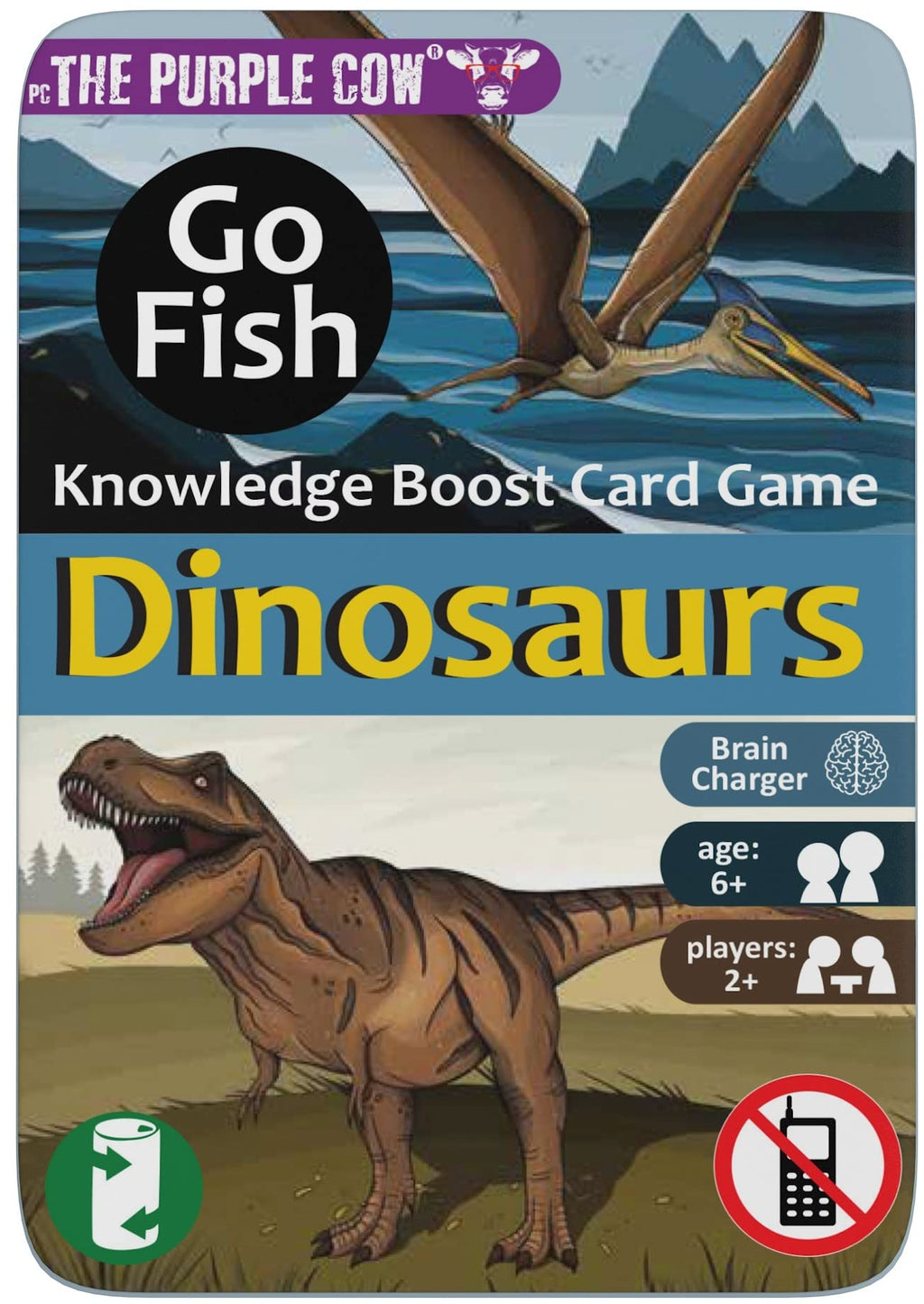 The Purple Cow Go Fish! Dinosaurs Card Game – Educational Fun for Kids Ages 6+