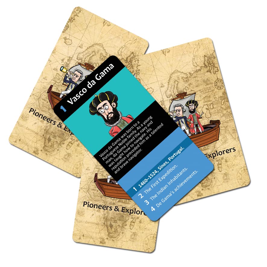 The Purple Cow Go Fish! Pioneers & Explorers – Educational Card Game for Kids Ages 6+
