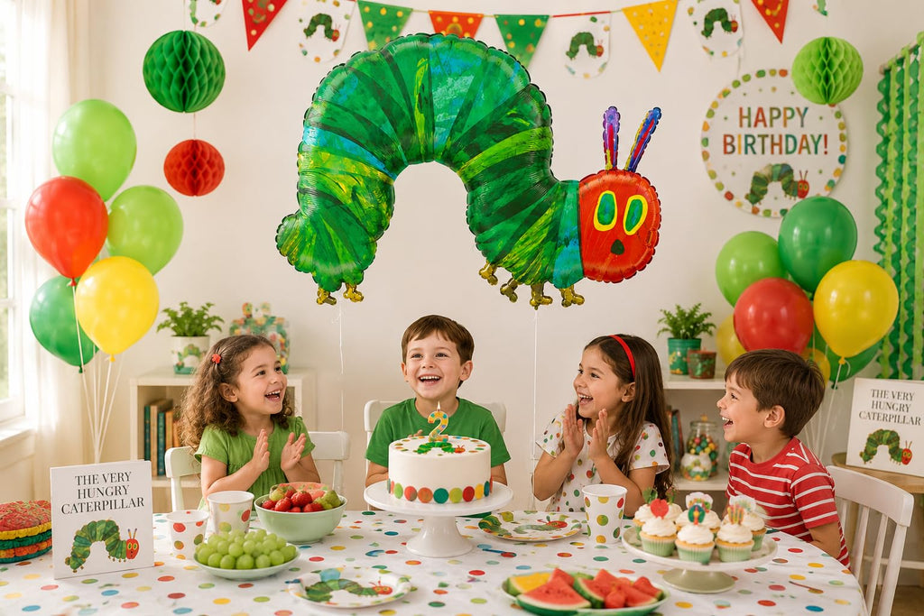 The Very Hungry Caterpillar Jumbo 36" Foil Balloon – Officially Licensed Eric Carle Party Decoration