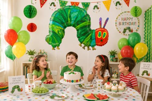 The Very Hungry Caterpillar Jumbo 36" Foil Balloon – Officially Licensed Eric Carle Party Decoration
